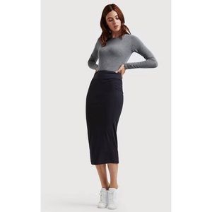 Midi Pencil Skirt in Blackjack